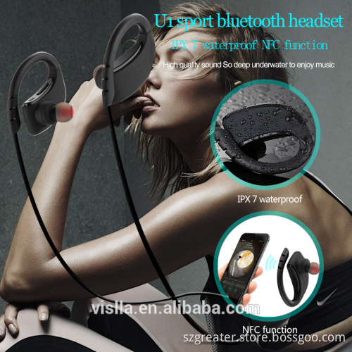 2017 Newest ipx7 waterproof wireless Bluetooth stereo headphone,In-ear sport style earbuds for swimming